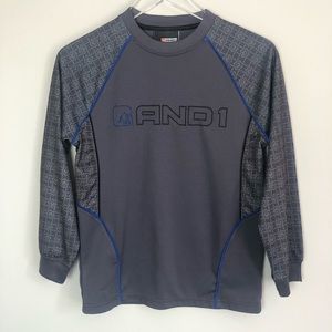 AND 1 Grey Long Sleeve Tech Shirt - Medium